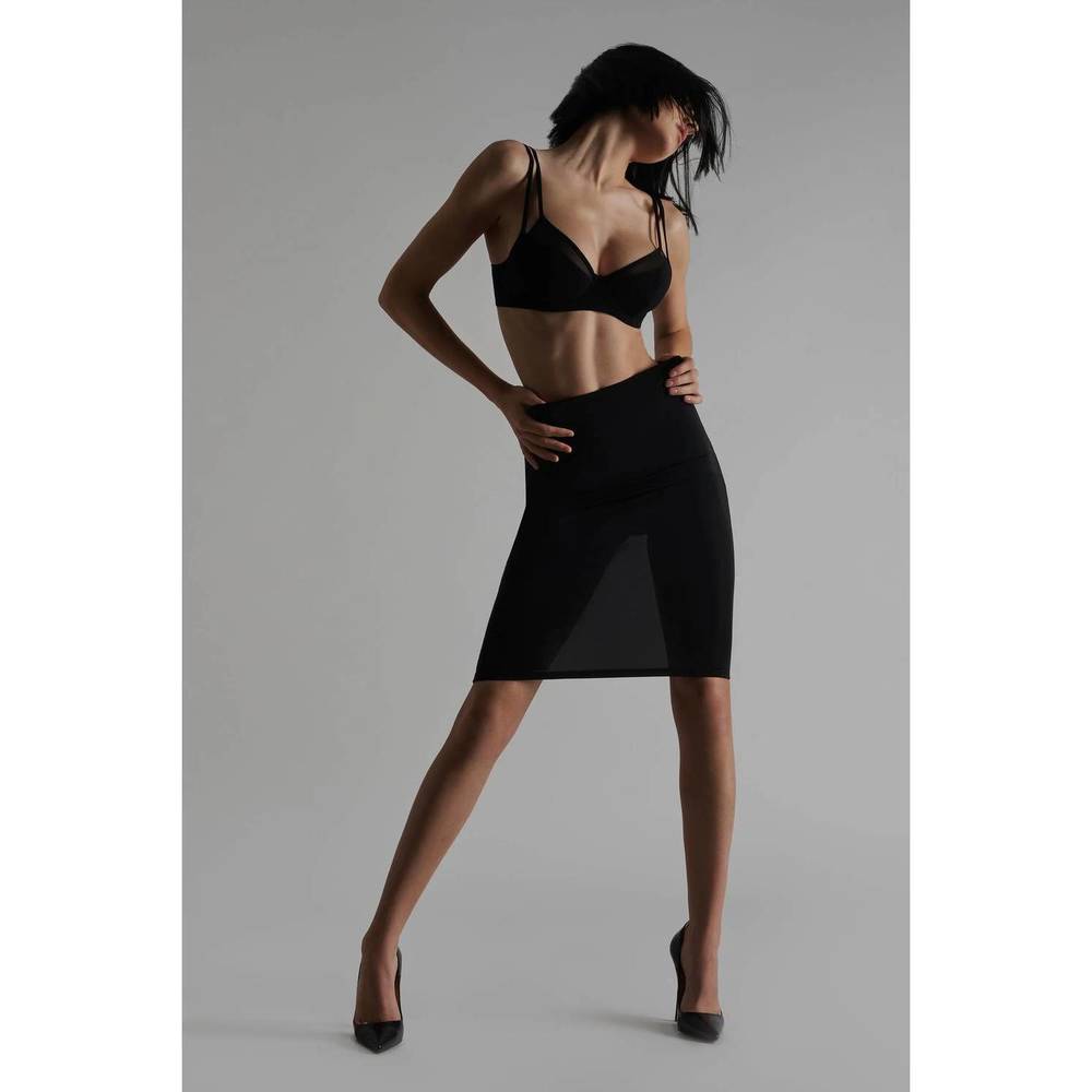 Black Seamless Chemise Slip - Sleek Shaping Layer
